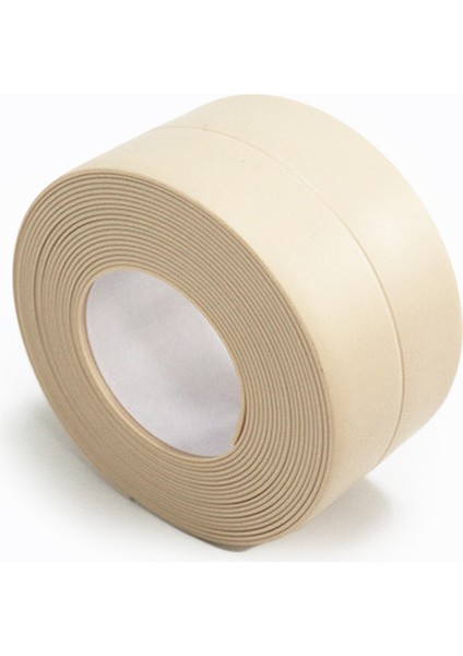 Bej Tarzı 100X2.2CM Pvc Su Geçirmez Duvar Etiket Kendinden Yapışkanlı Lavabo Soba Çatlak Şerit Mutfak Banyo Küveti Köşe Sızdırmazlık Bandı Su Geçirmez (Yurt Dışından)