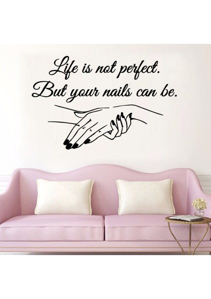 Stil7 Stili M Boyutu Yaratıcı Tırnak Salonu Sanat Vinil Duvar Çıkartmaları Duvar Çıkartmaları Tırnak Salonu Odası Dekorasyon Çıkartması Duvar Kağıdı Posteri Duvar Dekor (Yurt Dışından) fırsatları