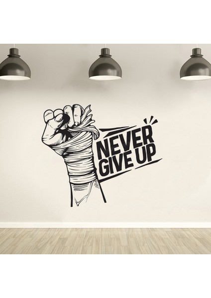 Kırmızı Stil 42X37CM Asla Pes Etme Motivasyon Duvar Çıkartması Spor Salonu Duvar Dekoru Vinil Asla Pes Etme Tırnak Ifade Spor Salonu Eğitim Duvar Sticker (Yurt Dışından) fırsatları