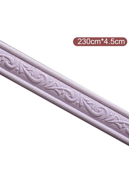A3-Mor Tarzı 230CM 3D Duvar Trim Hattı Süpürgelik Sınır Kendinden Yapışkanlı Su Geçirmez Süpürgelik Duvar Kağıdı Duvar Sticker Oturma Odası Ev Dekorasyonu Için (Yurt Dışından)