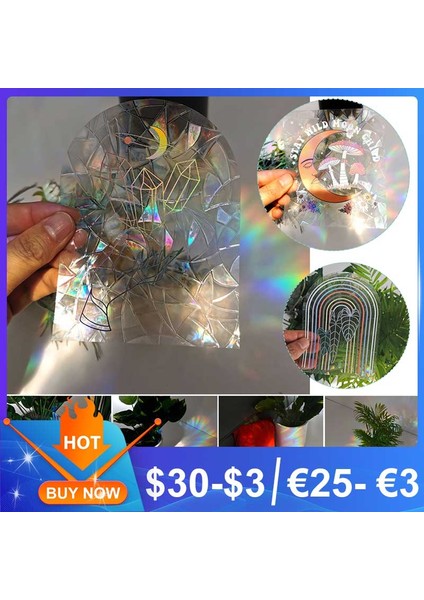 RPS096 Stili Gökkuşağı Güneş Yakalayıcı Duvar Çıkartmaları Pvc Pencere Ayna Etiket Yatak Odası Dekorasyon Pencere Çıkartması Ev Dekor Için Gökkuşağı Yapımcısı (Yurt Dışından)