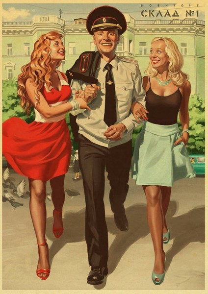 Mavi Stil 42X30CM Vintage Kraft Kağıt Poster Dünya Savaşı Iı Stalin Sscb Alkol Yasak Günlük Yaşam Etiket Bar Ev Nostalji Dekor (Yurt Dışından) fırsatları