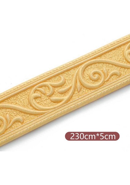 Altın Tarzı 77CM 3D Duvar Trim Hattı Süpürgelik Sınır Kendinden Yapışkanlı Su Geçirmez Süpürgelik Duvar Kağıdı Duvar Sticker Oturma Odası Ev Dekorasyonu Için (Yurt Dışından)