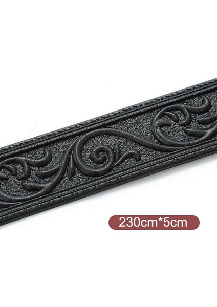 Siyah Stil 230CM 3D Duvar Trim Hattı Süpürgelik Sınır Kendinden Yapışkanlı Su Geçirmez Süpürgelik Duvar Kağıdı Duvar Sticker Oturma Odası Ev Dekorasyonu Için (Yurt Dışından)