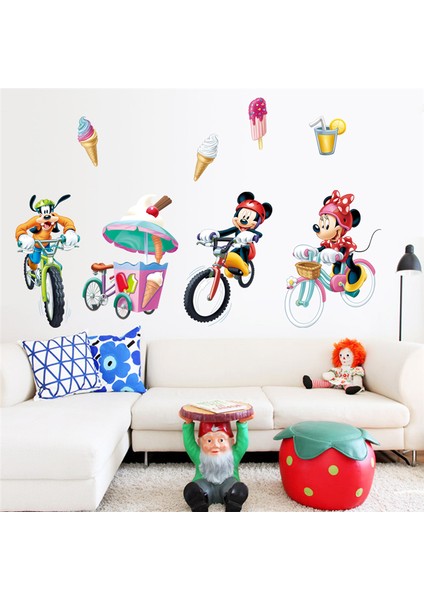 No.13 Tarzı 3D Karikatür Mickey Minnie Mouse Bebek Ev Çıkartmaları Çocuk Odası Için Duvar Çıkartmaları Prenses Odası Etiket (Yurt Dışından)