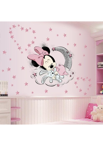 No.13 Tarzı 3D Karikatür Mickey Minnie Mouse Bebek Ev Çıkartmaları Çocuk Odası Için Duvar Çıkartmaları Prenses Odası Etiket (Yurt Dışından) fiyatları
