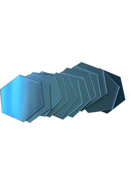 Mavi Stil 46X40X23MM D Altıgen Ayna Duvar Çıkartmaları Çıkarılabilir Dıy Sanat Ev Dekor Oturma Yemek Odası Dekoratif Akrilik Duvar Çıkartmaları 6 Renk (Yurt Dışından)