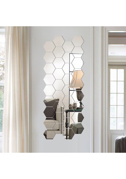 Mavi Stil 46X40X23MM D Altıgen Ayna Duvar Çıkartmaları Çıkarılabilir Dıy Sanat Ev Dekor Oturma Yemek Odası Dekoratif Akrilik Duvar Çıkartmaları 6 Renk (Yurt Dışından) fiyatları