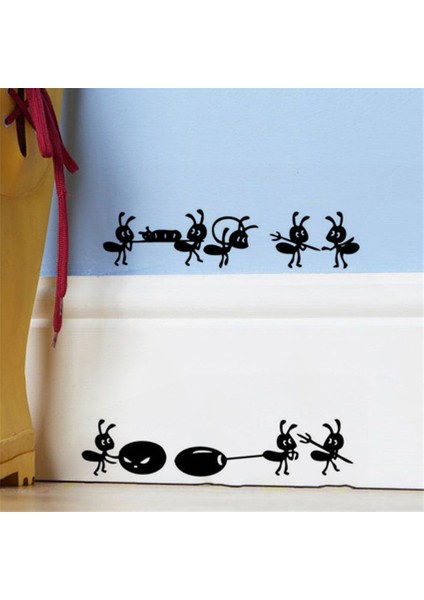 Siyah Stil Yaratıcı Siyah Karıncalar Hareket Duvar Sticker Sanat Tasarım Çıkartmaları Çocuk Odası Için Ev Dekor Cam Pencereler Duvar Sanatı Çıkartmaları Çıkartmalar (Yurt Dışından) indirimleri