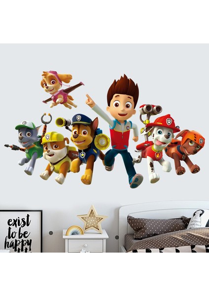 JH15 Tarzı Yeni Sıcak 3D Paw Çocuk Karikatür Duvar Çıkartmaları Su Geçirmez Ev Dekorasyon Devriyeleri Çocuk Odası Pvc Dıy Vinil Duvar Kağıdı Hediyeler (Yurt Dışından) fiyatları