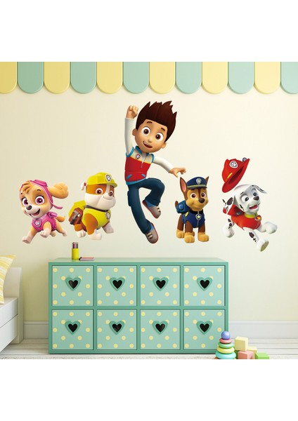 JH15 Tarzı Yeni Sıcak 3D Paw Çocuk Karikatür Duvar Çıkartmaları Su Geçirmez Ev Dekorasyon Devriyeleri Çocuk Odası Pvc Dıy Vinil Duvar Kağıdı Hediyeler (Yurt Dışından) modelleri