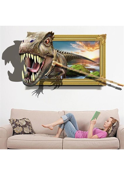 No.9 Stili 3D Canlı Dinozor Duvar Sticker Ev Dekorasyon Juraeriod Hayvan Film Afişi Duvar Çıkartmaları Çocuk Odaları Için (Yurt Dışından) modelleri