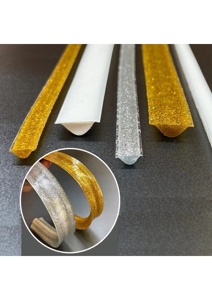 Haki Tarzı 6mroll Kendinden Yapışkanlı Seramik Karo Boşluk Bandı Kenar Şeritleri Mutfak Lavabo Boşluk Bandı Tuvalet Çıkartmalar Altın Kenar Hattı Dekorasyon Şeridi (Yurt Dışından) fırsatları
