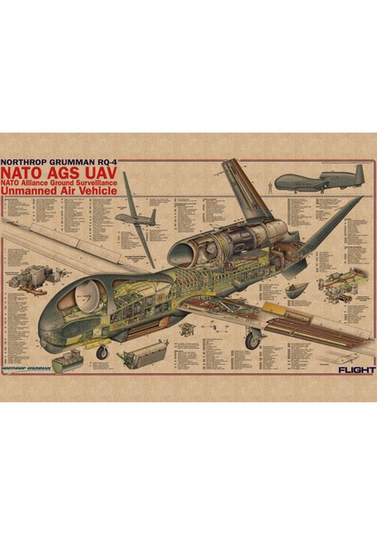 Gümüş Tarzı 42X30CM Apache Longbow Vintage Kraft Kağıt Poster Modern Savaşçı Keşif Uçağı Uçağı Etiket Bar Ev Duvar Dekoru (Yurt Dışından)