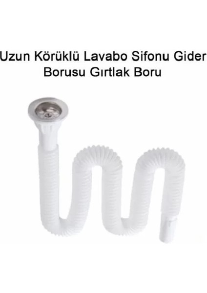 Körüklü Lavabo Sifonu Gırtlak Boru 70 cm fiyatları