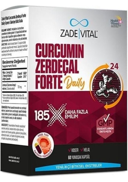 Curcumin Zerdeçal Forte Daily 60 Yumuşak Kapsül