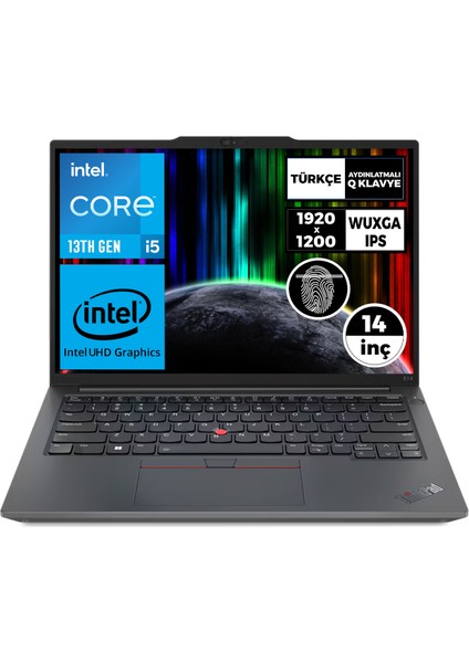 Thinkpad E14 Gen 5 I5-1335U 8gb 1tb SSD + 512GB SSD 14" Wuxga Windows 11 Pro Taşınabilir Bilgisayar 21JK0004TX 028