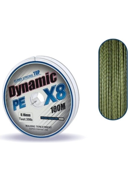 Dynamic Pe 8x Braid Line 100 Metre Yeşil Ip Misina
