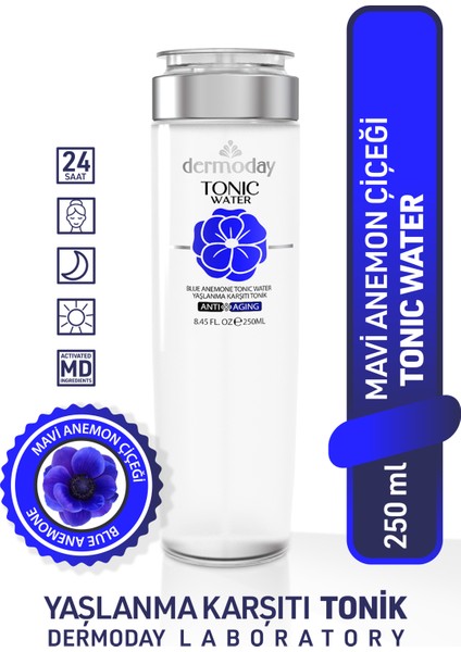 Mavi Anemon Çiçeği Yaşlanma Karşıtı Tonik Anti-Aging Tonic Water 250 ml