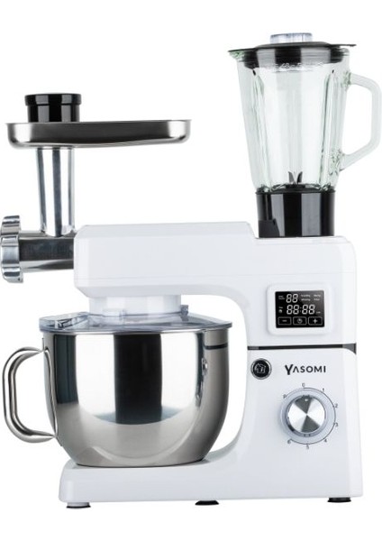 Sm 1511BML LED Ekranlı Kıyma Çekme Aparatlı Blender 7 Litre Stand Mikser Mutfak Şefi
