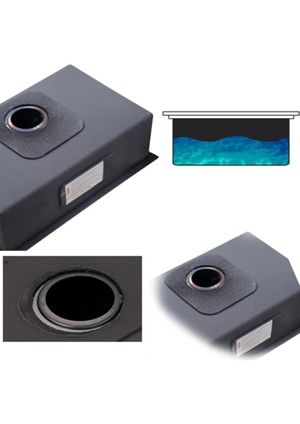 Paslanmaz Krom 304 Kalite Üstten Evye Altın Rengi 50*40 fırsatları