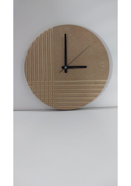 Mdf Boyasız Duvar Saati 30CM