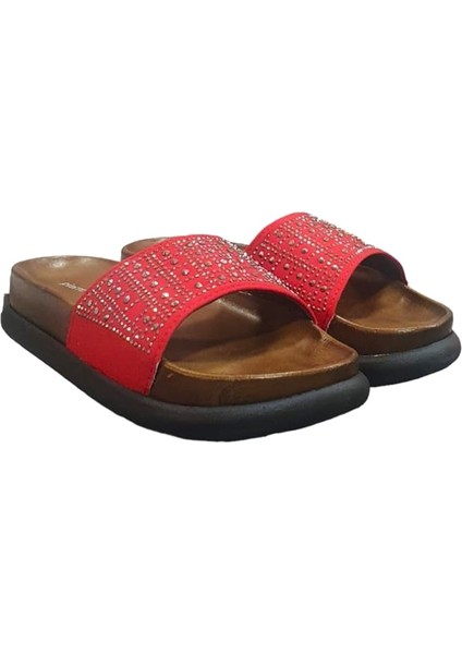 Taşlı Dolgu Topuk Günlük Bayan Terlik