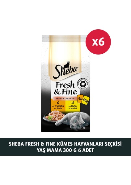 Fresh & Fine Kümes Hayvanları Yaş Mama 300 G 6x