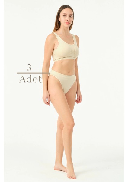3'lü Seamless Kadın Slip Külot