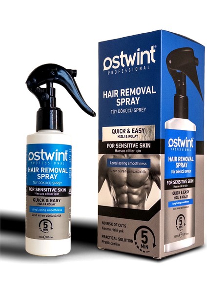 Hassas Ciltler Için Tüy Dökücü Sprey 150 Ml Erkek
