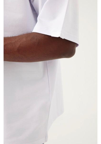Erkek Hard To Explain Oversize Beyaz T-Shirt modelleri