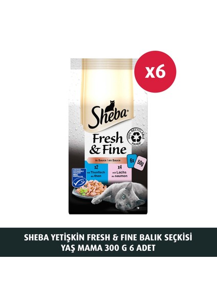 Fresh & Fine Balık Seçkisi Yaş Mama 300 G  6x