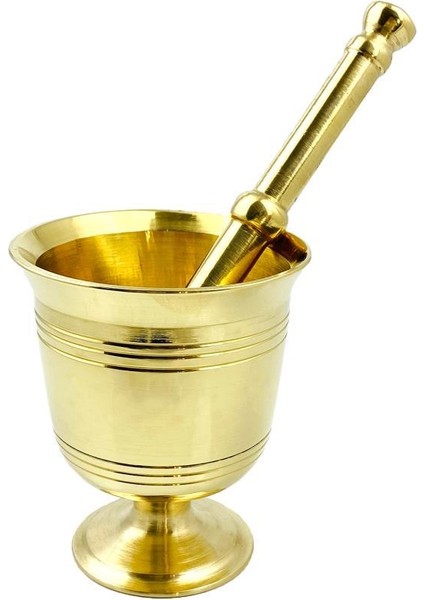Döküm Pirinç Sarı Tokmak Havan Sarımsak Ezici 12CM 3no