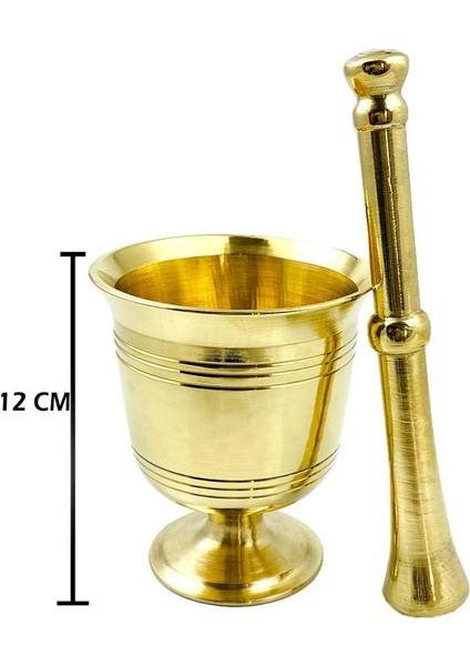 Döküm Pirinç Sarı Tokmak Havan Sarımsak Ezici 12CM 3no