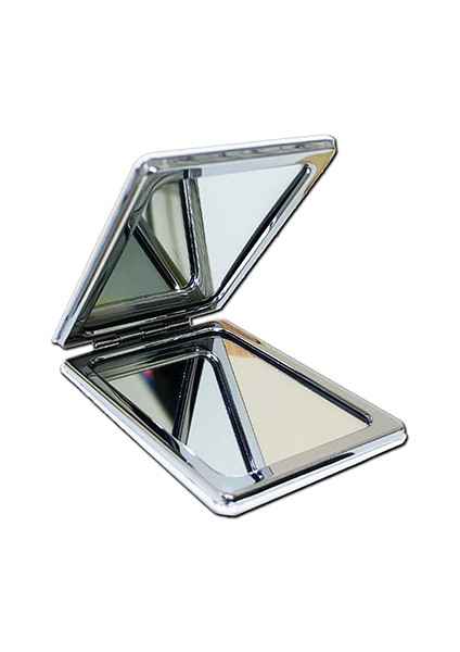 Iskambil Baskılı Dikdörtgen Kişiye Özel Isim Baskılı Cep Aynası 8x6 Cm (Kapaklı Ve Büyüteçli)