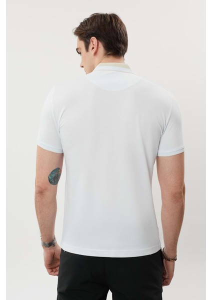 Triko Yaka Yakası Düğmeli Erkek Beyaz Yakalı Tshirt modelleri