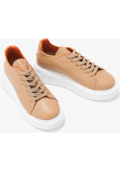 Winky Nude Hakiki Deri Kadın Sneakers