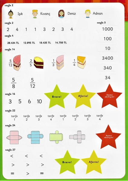 4.Sınıf Matematik Canlanan Soru Bankası ve Çıkartmalarla Matematik Kitabı