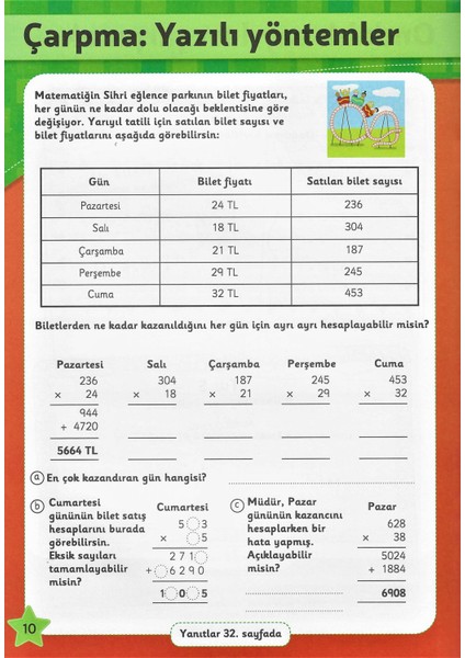 4.Sınıf Matematik Canlanan Soru Bankası ve Çıkartmalarla Matematik Kitabı