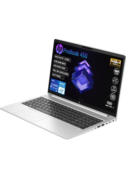 Hp Probook 450 G10  I5-1335U 8gb Ram 256GB SSD 15.6 Fhd Freedos Dizüstü Laptop