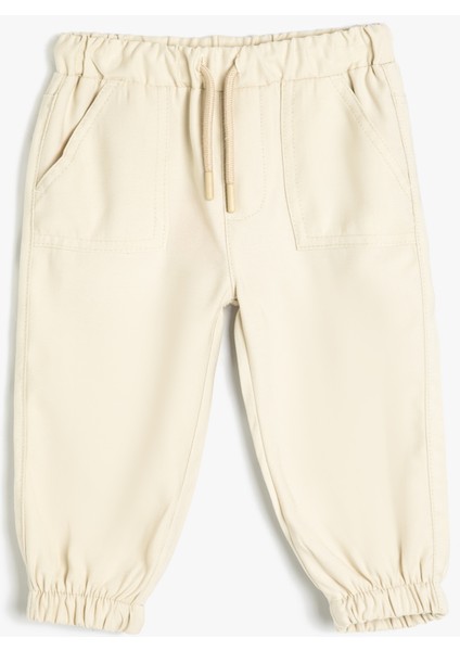Basic Jogger Pantolon Viskon Kumaş