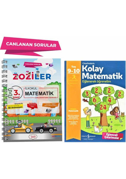 3.Sınıf Matematik Canlanan Soru Bankası ve Çıkartmalarla Matematik Kitabı