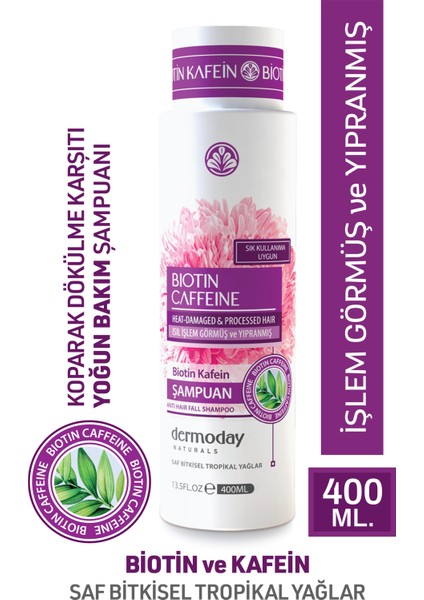 Biotin Ve Kafein Şampuanı * Işıl Işlem Görmüş Yıpranmış Saçlar400 Ml