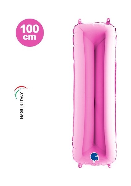 I - Harf Folyo Balon Pembe (100 Cm)