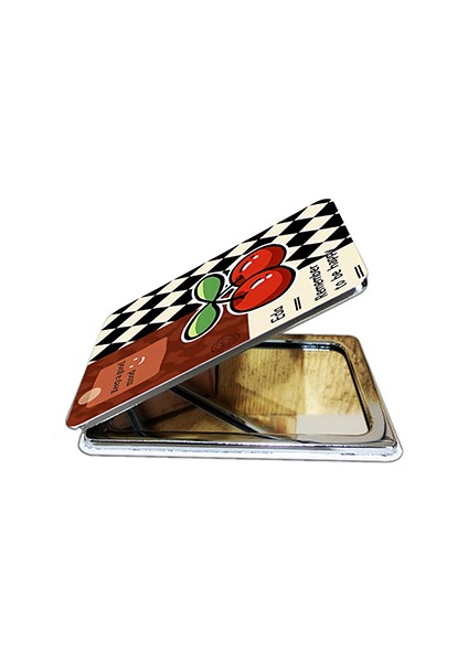 Baskılı Dikdörtgen Kişiye Özel Isim Baskılı Cep Aynası 8x6 Cm (Kapaklı Ve Büyüteçli) modelleri