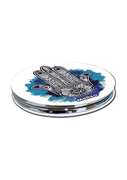 Fatıma'nın Eli Baskılı Ayna Yuvarlak Kişiye Özel Isim Baskılı Cep Aynası 7 Cm (Kapaklı Ve Büyüteçli) fiyatları