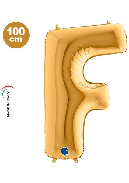 F - Harf Folyo Balon Gold (100 Cm)