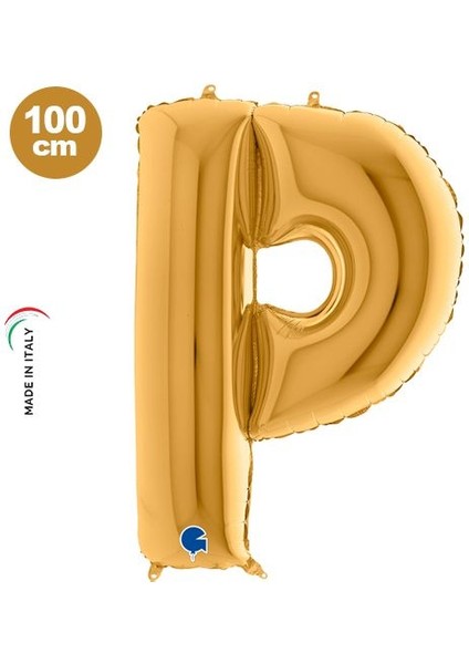 P - Harf Folyo Balon Gold (100 Cm)