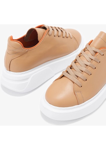 Winky Nude Hakiki Deri Kadın Sneakers