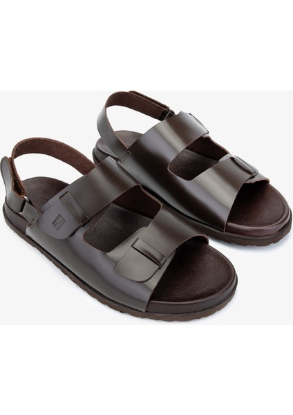Sandals Factory Lorenza Erkek Kahverengi Hakiki Deri Sandalet Ayakkabı 60 17627 Erk Sndlt Y24 fiyatları